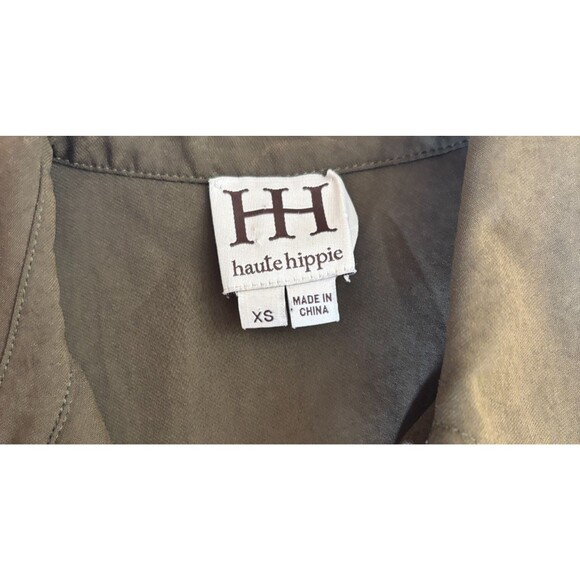 HH Haute Hippie Safari Trench Romper Women's XS Collared Oversized, Sleeveless - Picture 5 of 10